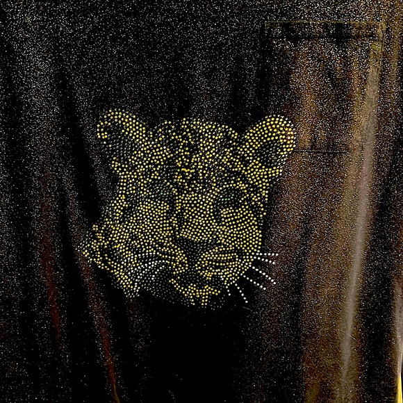 Women’s top. Golden Sheen / Shine in fabric. Tiger (crystal) - Picture 1 of 6